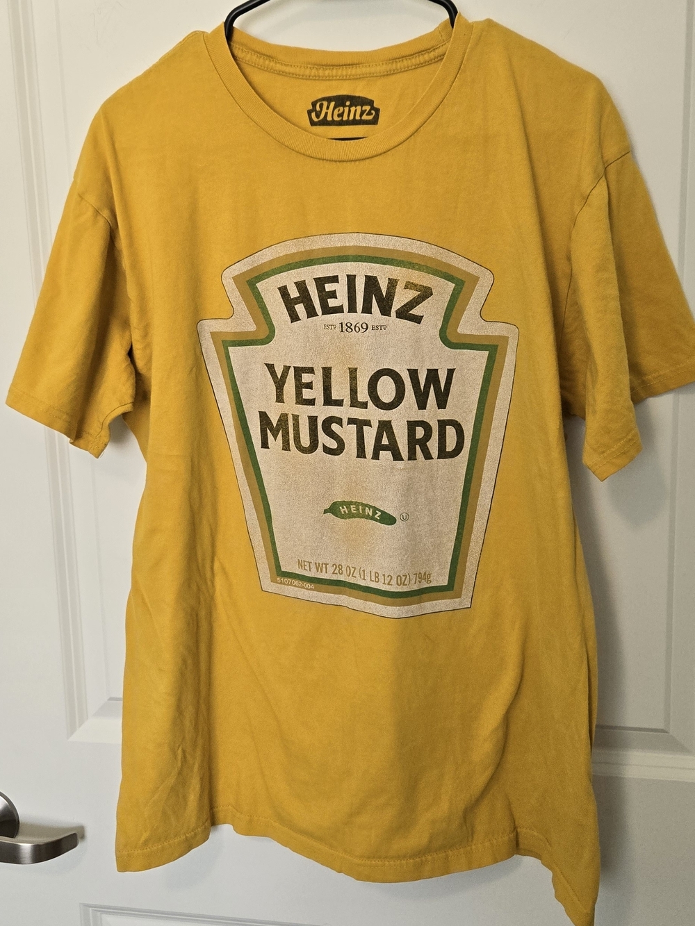 Heinz Yellow Mustard Graphic Short Sleeve Tee Mens Large Fun Times